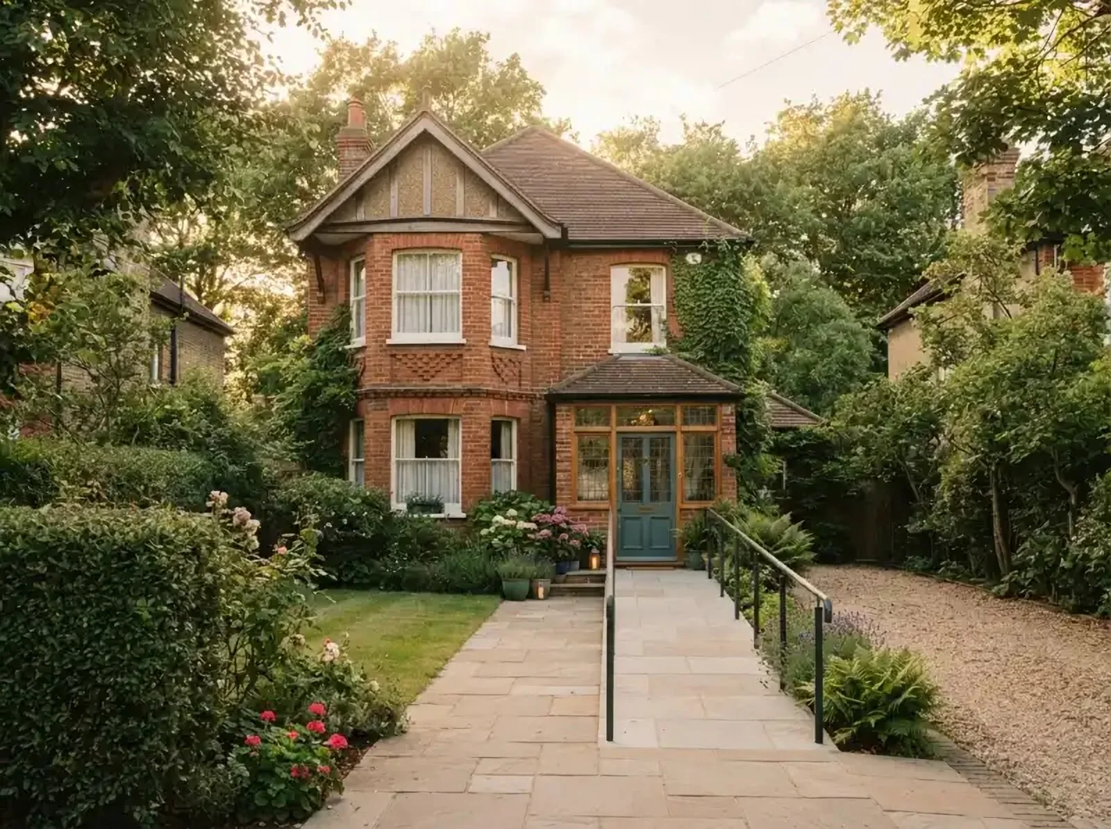A detached Edwardian house with a step-free entrance